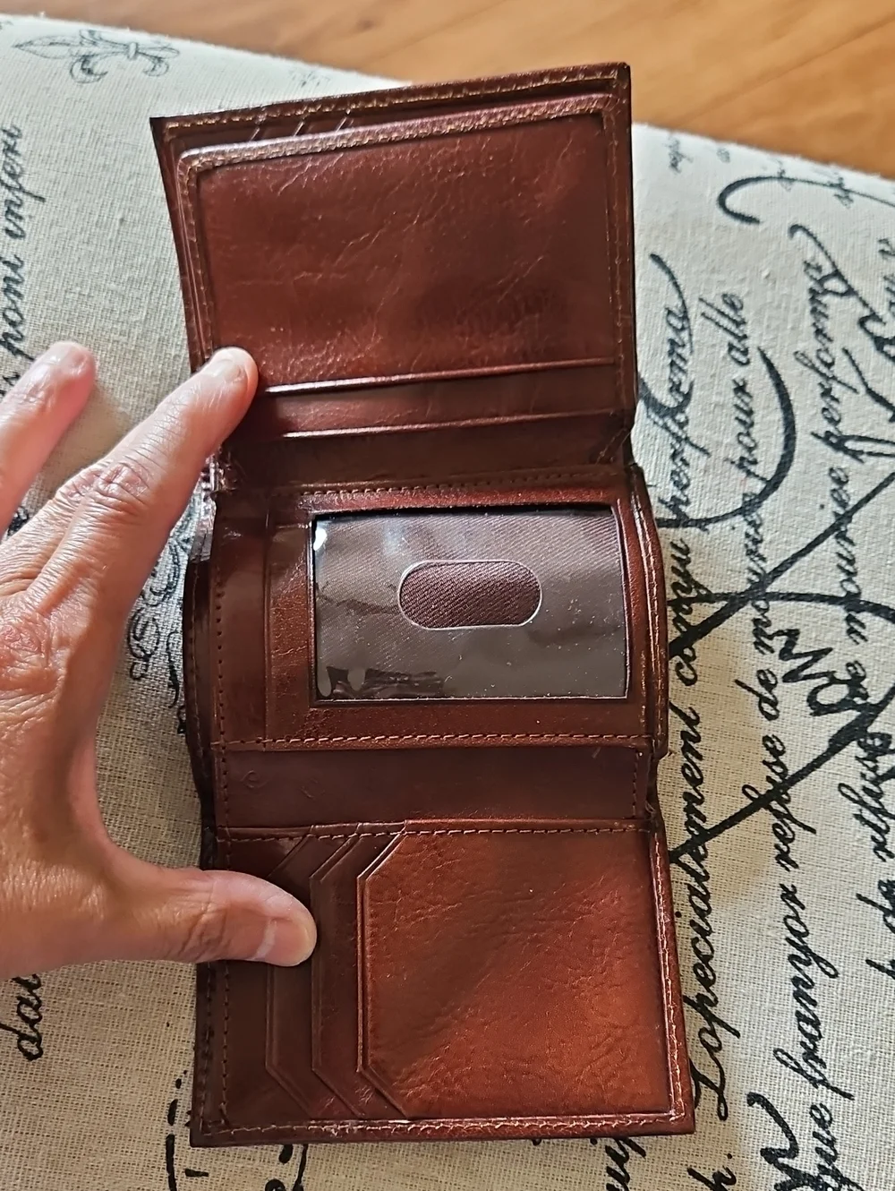 Pierre Cardin Brown Leather Bifold Wallet